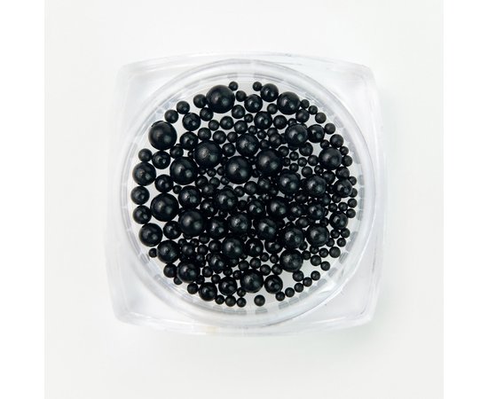 Изображение  Colored broths for nail decoration Siller Puffy Dot Black, 5 g