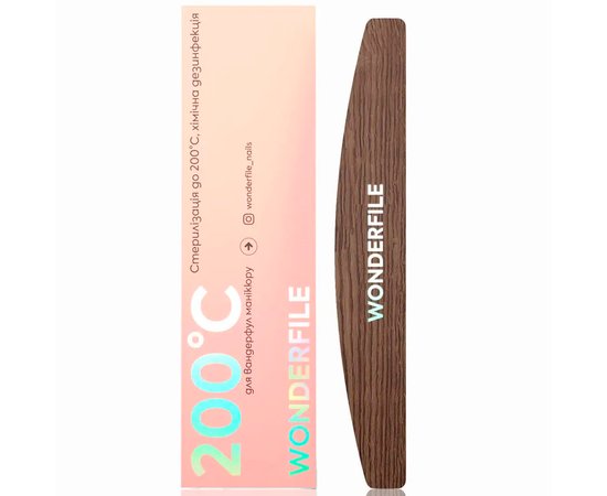 Изображение  Wooden base for Wonderfile Half Moon file 162x24 mm