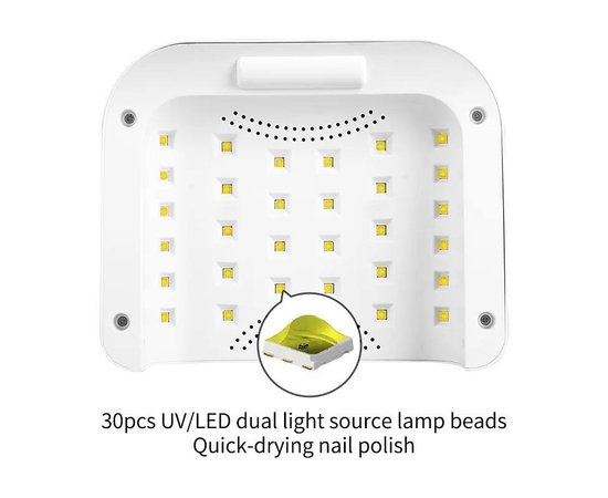 Зображення 4 Лампа на акумуляторі, BQ V10 120W LED/UV для полімеризації,  золота