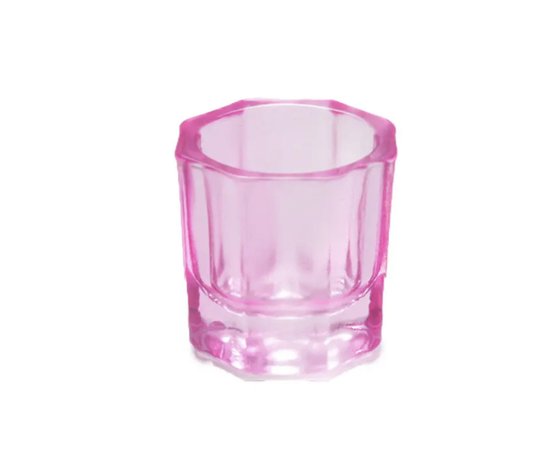 Изображение  Cup for paint monomer, for mixing different liquids - glass Pink