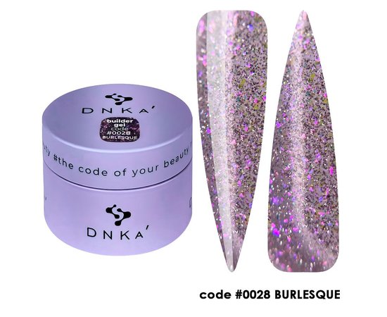 Изображение  Гель моделирующий DNKa Builder Gel Burlesque №0028, 30 мл , Объем (мл, г): 30, Цвет: 0028