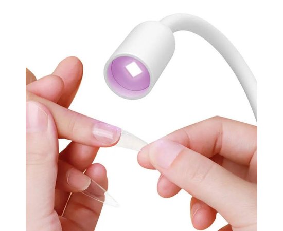 Зображення 4 UV/LED лампа YXW006 для сушіння нігтів (гелевих типс, верхніх форм) - на акумуляторі та з USB, 6 Вт. Білий