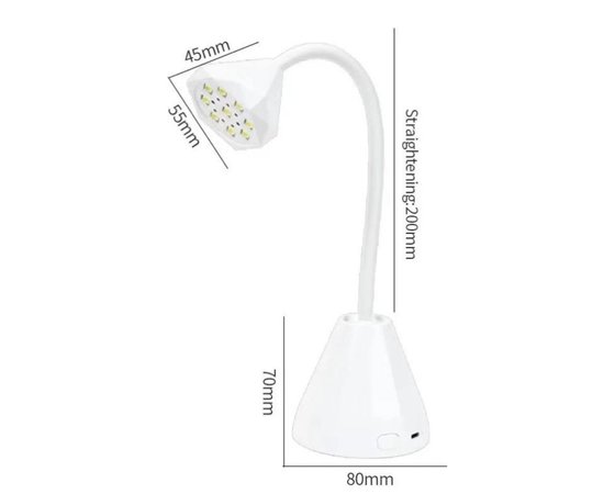 Изображение 5 UV/LED лампа Led 2 для сушки ногтей (гелевых типс, верхних форм, декора) - на аккумуляторе и с USB