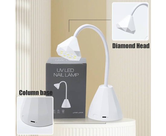 Изображение 7 UV/LED лампа Led 2 для сушки ногтей (гелевых типс, верхних форм, декора) - на аккумуляторе и с USB