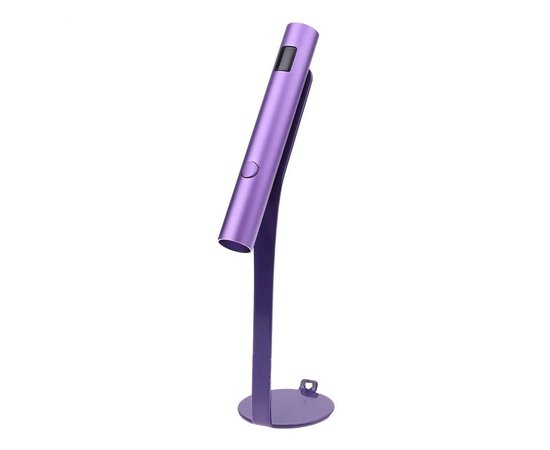 Зображення 2 UV/LED лампа Led 3 для сушіння нігтів, верхніх форм, декору - на акумуляторі та магнітній підставці (фіолетова)