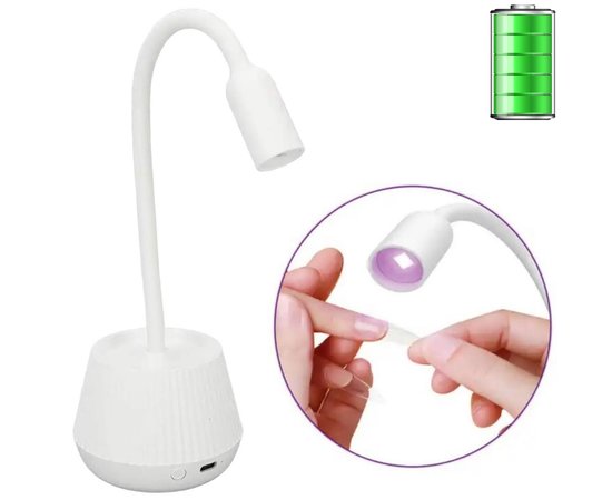 Изображение  UV / LED lamp YXW006 for drying nails (gel tips, upper forms) - on battery and with USB, 6 W. White