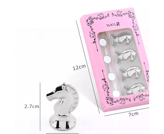 Изображение 2 Magnetic stand for tips (holder) for demonstrating samples 5 pcs. in the package Silver