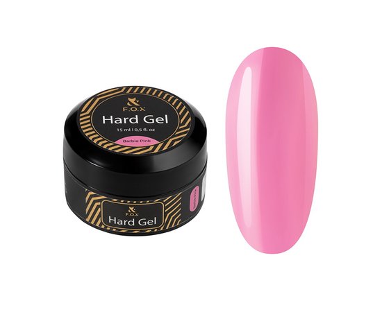 Зображення  Моделюючий гель для нігтів F.O.X Hard Gel Barbie Pink, 15 мл, Об'єм (мл, г): 15, Колір: Barbie Pink