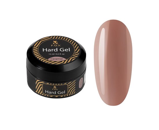 Зображення  Моделюючий гель для нігтів F.O.X Hard Gel Caramel, 15 мл, Об'єм (мл, г): 15, Колір: Caramel