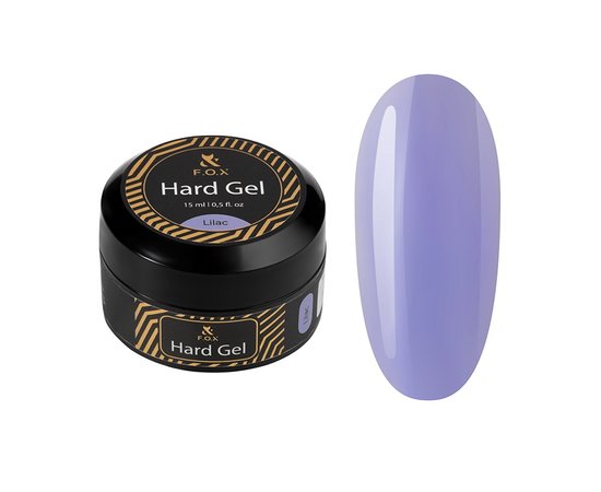 Зображення  Моделюючий гель для нігтів F.O.X Hard Gel Lilac, 15 мл, Об'єм (мл, г): 15, Колір: Lilac