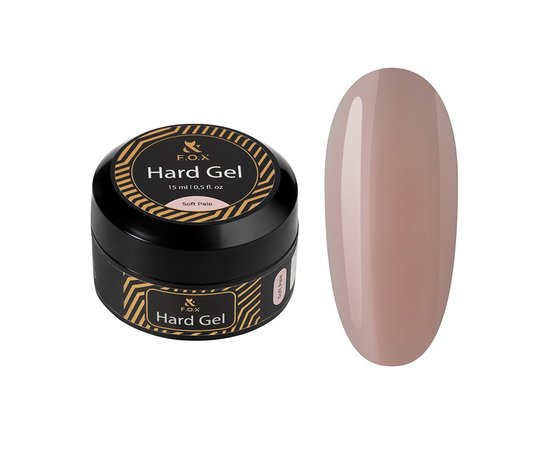 Зображення  Моделюючий гель для нігтів F.O.X Hard Gel Soft Pale, 15 мл, Об'єм (мл, г): 15, Колір: Soft Pale