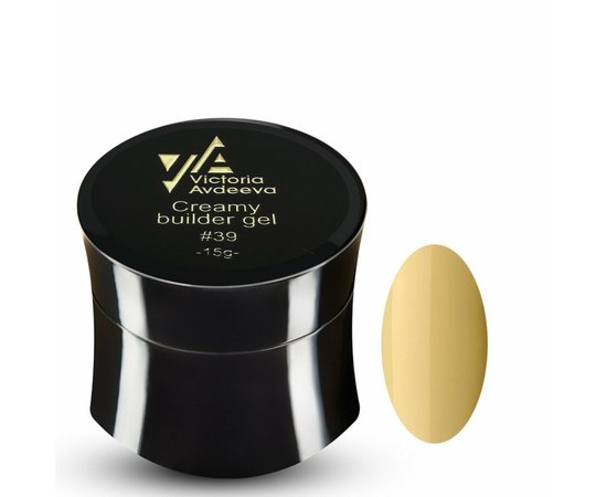 Зображення  Моделюючий крем-гель Victoria Avdeeva Creamy builder gel №39, 15 мл, Об'єм (мл, г): 15, Колір: 39, Колір: Жовтий