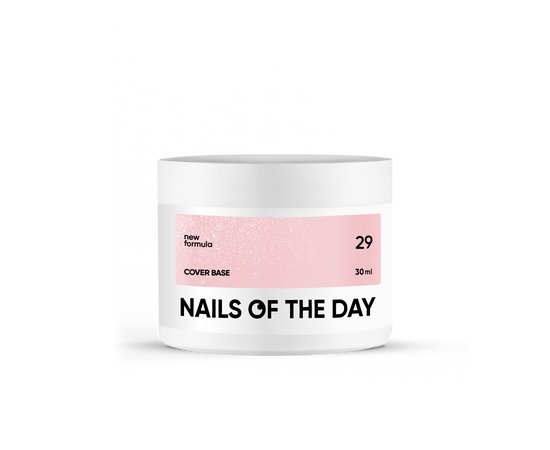 Зображення  База камуфлююча Nails of the Day Cover base New Formula №29 нюдовий з шимером, 30 мл, Об'єм (мл, г): 30, Колір: 29