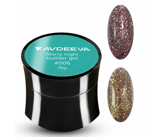 Изображение  Victoria Avdeeva Starry Night Reflective Builder gel №006, 15 ml , Volume (ml, g): 15, Color: 6