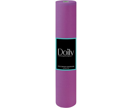 Изображение  Disposable sheets Doily® 0.6x100 m (1 roll) made of spunbond purple, Sheet size: 60cm*100m, Color: purple