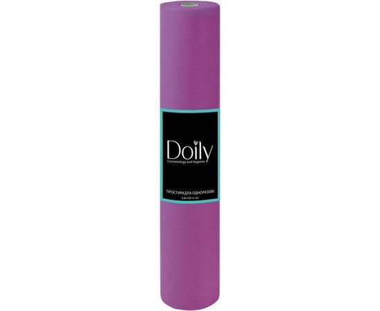 Изображение  Disposable sheets Doily® 0.8x100 m (1 roll) made of spunbond, purple, Sheet size: 80cm*100m, Color: purple