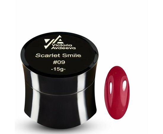 Изображение  Victoria Avdeeva Modeling Gel №09 Scarlet Smile, 15 ml, Volume (ml, g): 15, Color: 9