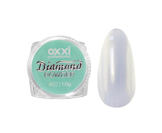 Зображення  Дзеркальна пудра для втирання Oxxi Professional Diamond Powder №02, 1 г, Об'єм (мл, г): 1, Колір: 02