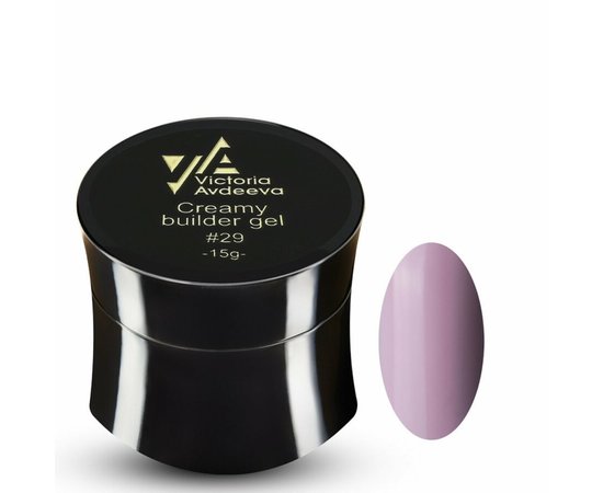 Зображення  Моделюючий крем-гель Victoria Avdeeva Creamy builder gel №29, 15 мл, Об'єм (мл, г): 15, Колір: 29, Колір: Фіолетовий