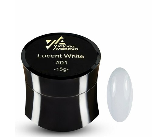 Изображение  Victoria Avdeeva Modeling Gel №01 Lucent White, 15 ml, Volume (ml, g): 15, Color: 1