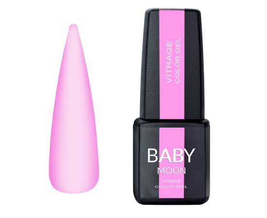 Зображення  Гель-лак вітражний Baby Moon Vitrage Color Gel №01 пастельно-рожевий, 6 мл, Об'єм (мл, г): 6, Колір: 01