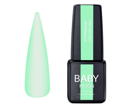 Зображення  Гель-лак вітражний Baby Moon Vitrage Color Gel №03 зелений, 6 мл, Об'єм (мл, г): 6, Колір: 03