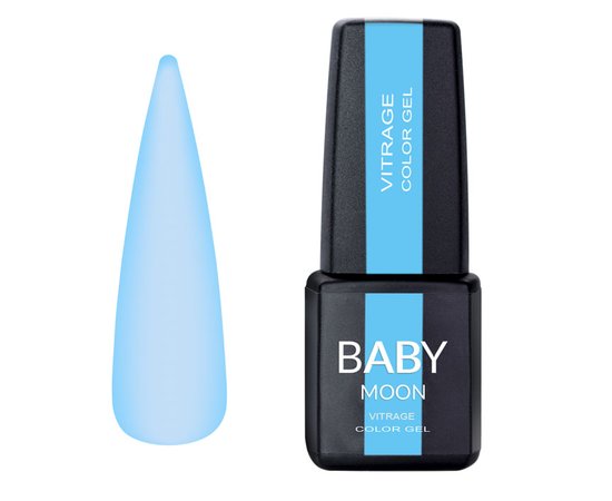 Зображення  Гель-лак вітражний Baby Moon Vitrage Color Gel №05 світло-блакитний, 6 мл, Об'єм (мл, г): 6, Колір: 05