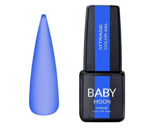 Зображення  Гель-лак вітражний Baby Moon Vitrage Color Gel №06 темно-синій, 6 мл, Об'єм (мл, г): 6, Колір: 06