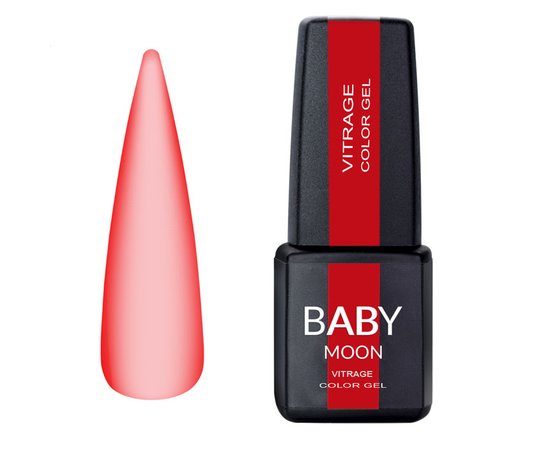 Зображення  Гель-лак вітражний Baby Moon Vitrage Color Gel №07 фіолетово-червоний, 6 мл, Об'єм (мл, г): 6, Колір: 07