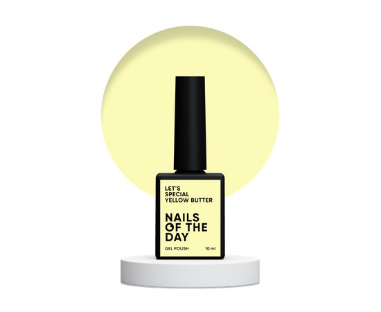 Изображение  Гель-лак Nails of the Day Let's Special Yellow Butter пастельно желтый, 10 мл, Объем (мл, г): 10, Цвет: Yellow Butter