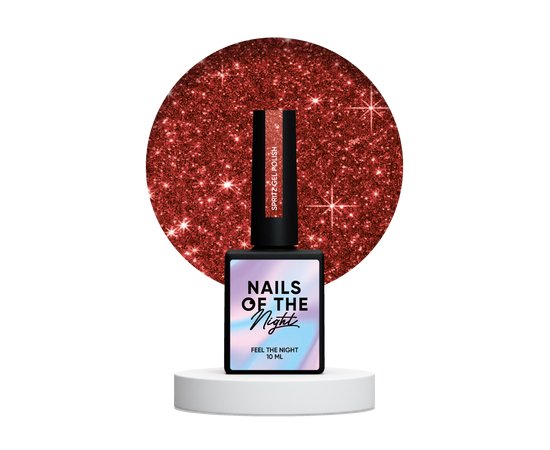 Изображение  Гель-лак Nails Of The Night Cocktails Spritz ярко-красный, 10 мл, Объем (мл, г): 10, Цвет: Spritz