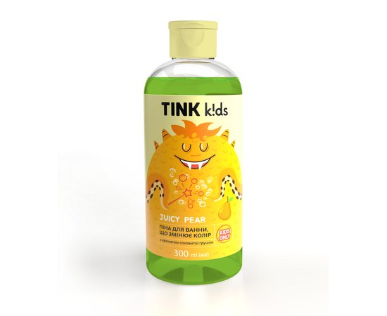 Изображение  Пена для ванны, меняющая цвет Tink Kids Juicy Pear Сочная груша, 300 мл