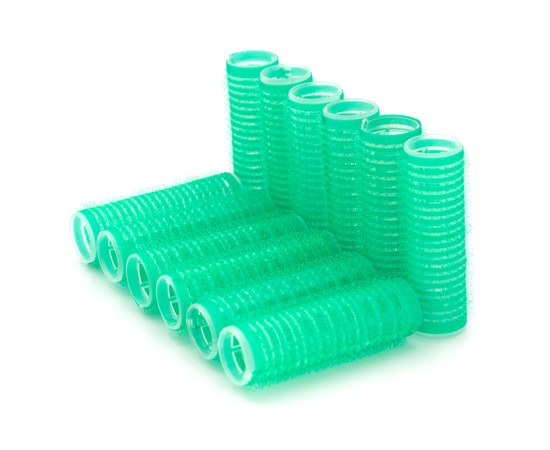 Изображение  Velcro curlers YRE d 20 mm 12 pcs, green