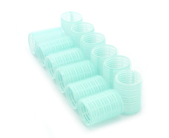 Изображение  Velcro curler set YRE d 44 mm 12 pcs, turquoise