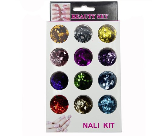 Изображение  Confetti - diamonds for decorating nails Beauty Sky 12 colors