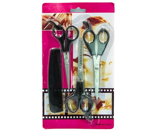 Изображение  Set 4in1 scissors-combs YRE LB 510