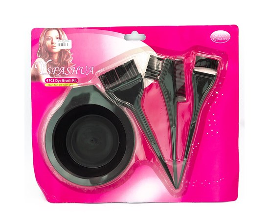 Изображение  Hair coloring set, bowl + 3 brushes