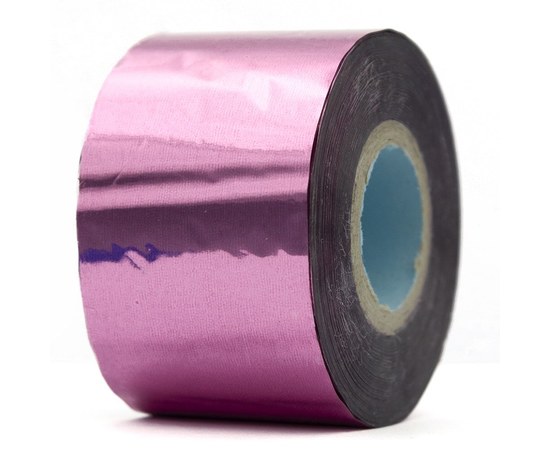 Изображение  Переводная фольга в рулоне, для дизайна ногтей, розовая - 120 м. 4 см.