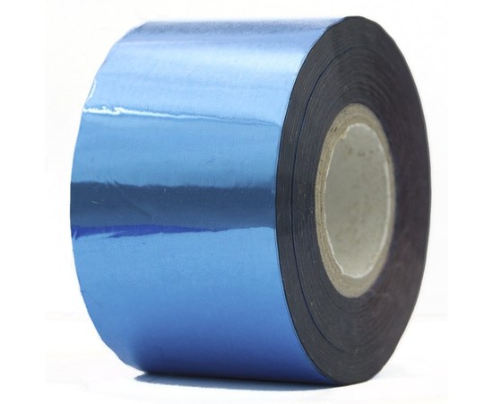 Изображение  Transfer foil in a roll, for nail design, blue - 120 m. 4 cm.
