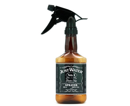 Изображение  Spray bottle for hairdresser, barbershop Just Water, brown