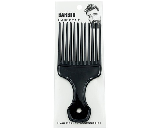 Изображение  Расческа - гребень для бороды Barber Hair Comb черная