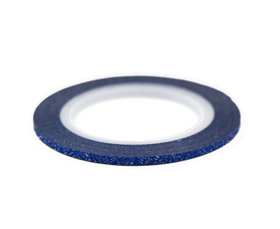 Зображення  Скотч - стрічка для декору нігтів, 2 мм — Синій блискучий
