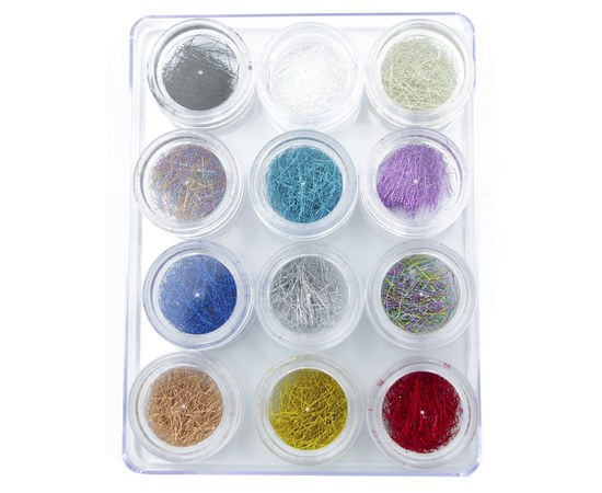 Изображение  Shavings for decorating nails Lilly Beaute package 12 pcs — Multi-colored