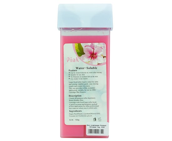 Изображение  Wax 150 g in cartridge for depilation Water Soluble Wax, Pink