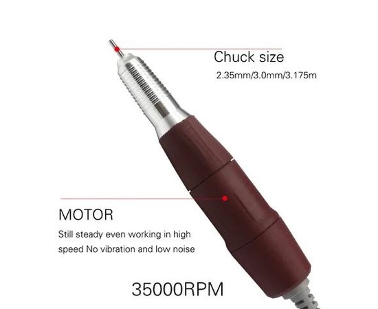 Изображение 3 Handle for milling machine replaceable 105LN 35000rpm, Burgundy