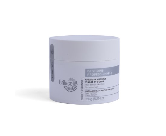 Зображення  Масажний крем для обличчя Brilace Massage cream for face and body, 150 г (0078.1), Об'єм (мл, г): 150