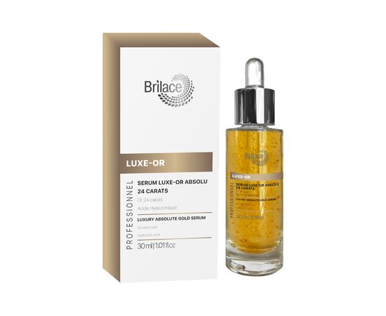 Зображення  Cиворотка для обличчя з 24 каратами золота Brilace Luxury Absolute Gold Serum, 30 мл (0066)