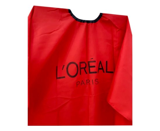 Изображение  Пеньюар парикмахерский PNU-01 Loreal 160x140 см, красный