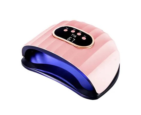 Изображение  Universal UV/LED lamp T16 for drying nails (with display, removable bottom), 258 W. Pink