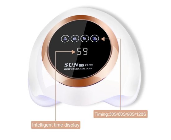 Изображение 4 Профессиональная UV/LED лампа SUN H9 plus для ногтей (Сан лампа УФ+Лед), 88W Белый